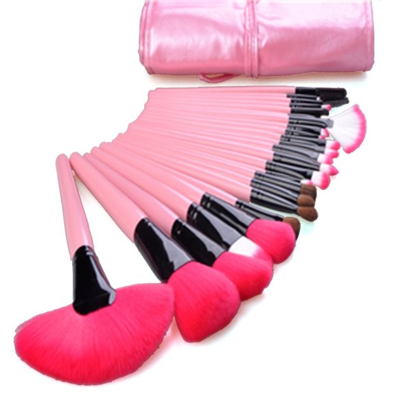 Makeup Brushes 24pcs Makeup Brush Set Kabuki Foundation Blending Brush - Pink - Picture 1 of 2